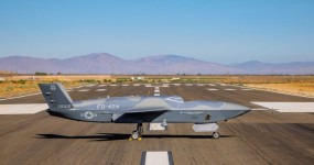 GA-ASI ו-Spirit Defense יחברו כוחות לייצור כטב"ם הקרב FQ-42 מטוס הקרב הבלתי מאויש FQ-42 Vengeance על המסלול | צילום: GA-ASI