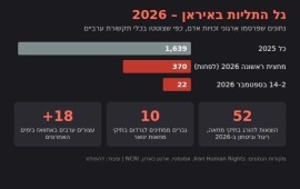 הגרדום בצל השולחן: מכונת ההוצאות להורג של איראן במשמרת כפולה גל התליות באיראן 2026: הנתונים המרכזיים לפי ארגוני זכויות אדם (אינפוגרפיקה) | צילום: עיבוד דהפולס