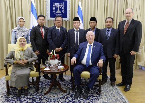נשיא המדינה נפגש היום עם משלחת של מנהיגים מאינדונזיה. צילום: מארק ניימן/לע"מ