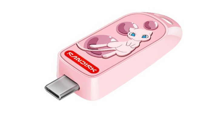 עיצוב הכונן במהדורת Mew במצב פתוח. צילום: Sandisk
