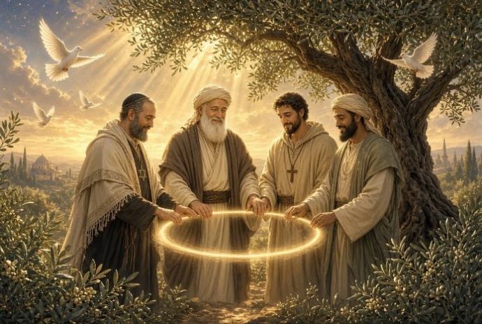 שלוש דתות, אב אחד – המורשת האברהמית המשותפת. צילום: Faith & Freedom News