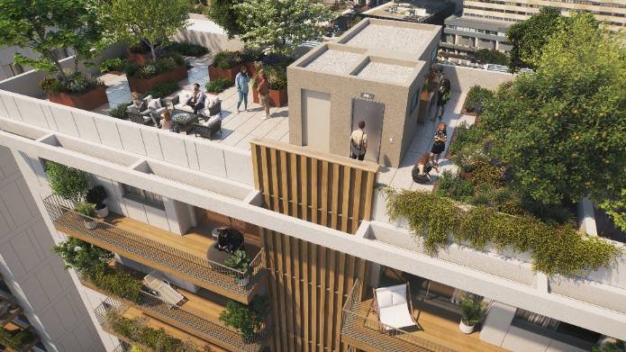 הדמיית פרויקט ההתחדשות העירונית ברחוב בן גוריון 13-15 בכפר סבא | צילום: 3DVision