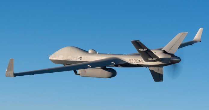 כלי הטיס הבלתי-מאויש MQ-9B שנשא את מארז התקשורת של SoftBank | צילום: GA-ASI