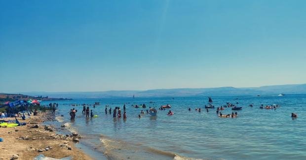 חוף חוקוק צפון. צילום: מיכאל קרופצקי, איגוד ערים כינרת