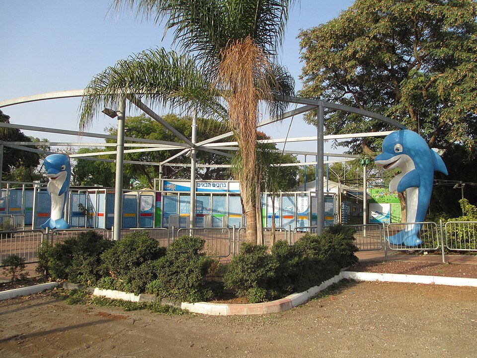 בריכות ודקלים בפארק המים בשפיים שבשרון