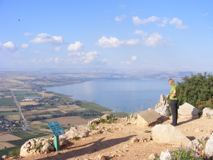 תצפית על הכנרת מהר ארבל