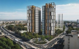 היתר בנייה לשני מגדלים בני 25 קומות בכניסה לרמלה הדמיית פרויקט TEO – שערי העיר רמלה. הדמיה: שי שחר | צילום: שי שחר / הדמיה