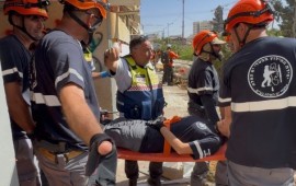דימונה תרגלה פגיעת טיל במבנה מגורים עם עשרות נפגעים צוותי מד