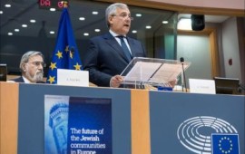 נשיא הפרלמנט האירופי הנבחר - אנטוניו טיאני ידיד ישראל הרב מנחם מרגולין: