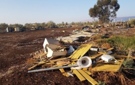 מבואות החרמון: נסגר אתר פיינטבול בלתי חוקי שהופעל על אדמות מדינה המיועדות לחקלאות משמר הירדן פינוי עצמי (צילום: רשות מקרקעי ישראל)