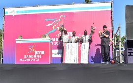 כ-40,000 רצים השתתפו במרתון תל אביב זוכי מרתון סמסונג תל-אביב. צילום: רונן טופלברג