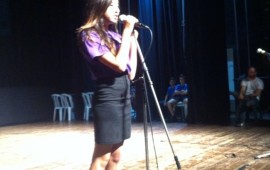 בית שאן: תלמידי היסודי השתתפו בתחרות איות באנגלית אחת המשתתפות בתחרות האיות באנגלית בבית שאן