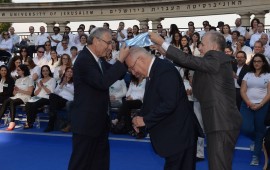 הנשיא ריבלין מקבל תואר ד''ר לשם כבוד מהאוניברסיטה העברית. צילום: מארק ניימן/ לע