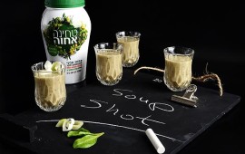 מתכון חורפי ומפנק: "שוט" מרק קרם חציל וטחינה