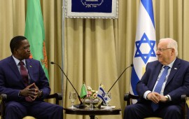 נשיא המדינה קיים היום פגישת עבודה מדינית עם נשיא זמביה צילום: מארק ניימן/לע