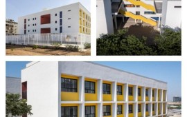 מהפכה אדריכלית בחינוך: כך הפך גרם המדרגות למגרש משחקים בבית הספר החדש בבני ברק קומפלקס בית הספר היסודי והגנים 'כרם גפן' בקרית הרצוג, בני ברק. צילום: דוברות עיריית בני ברק