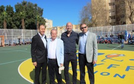 מגרש ספורט משולב ע''ש יוהאן קרויף נחנך בעכו מגרש ספורט משולב ע
