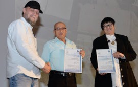 מוטי ששון וחנה הרצמן - יקירי עמותת האדריכלים המאוחדים בישראל ראש עיריית חולון, מוטי ששון וחנה הרצמן, מנכ